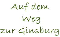 Auf dem  Weg zur Ginsburg